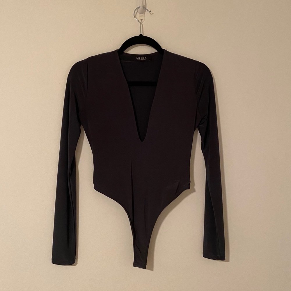 Green low cut bodysuit